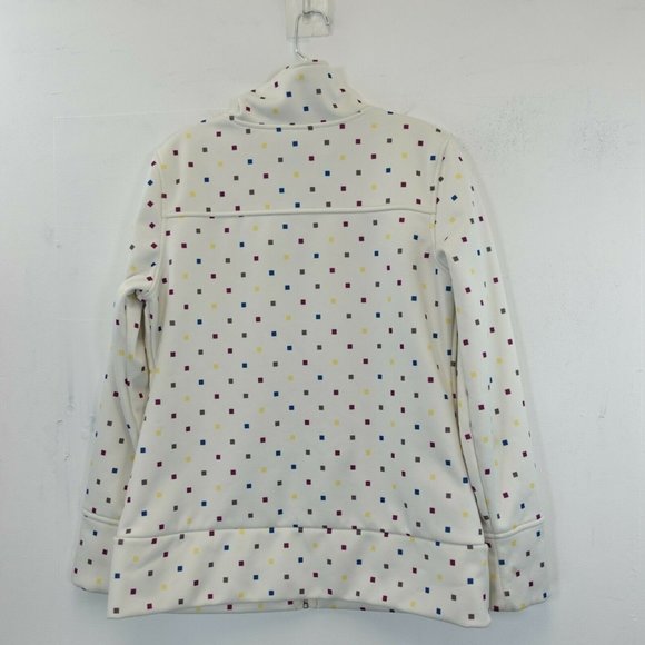 BURTON Women's White Coat Jacket LARGE Mock Neck Full Zip Long Sleeve Dry Ride - Picture 11 of 13